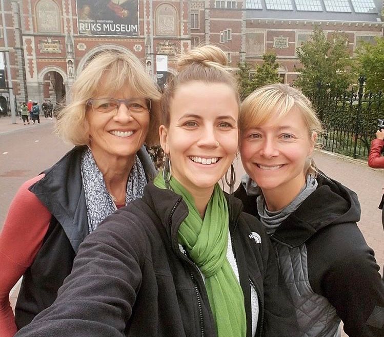 Mother and daughters in Ansterdam