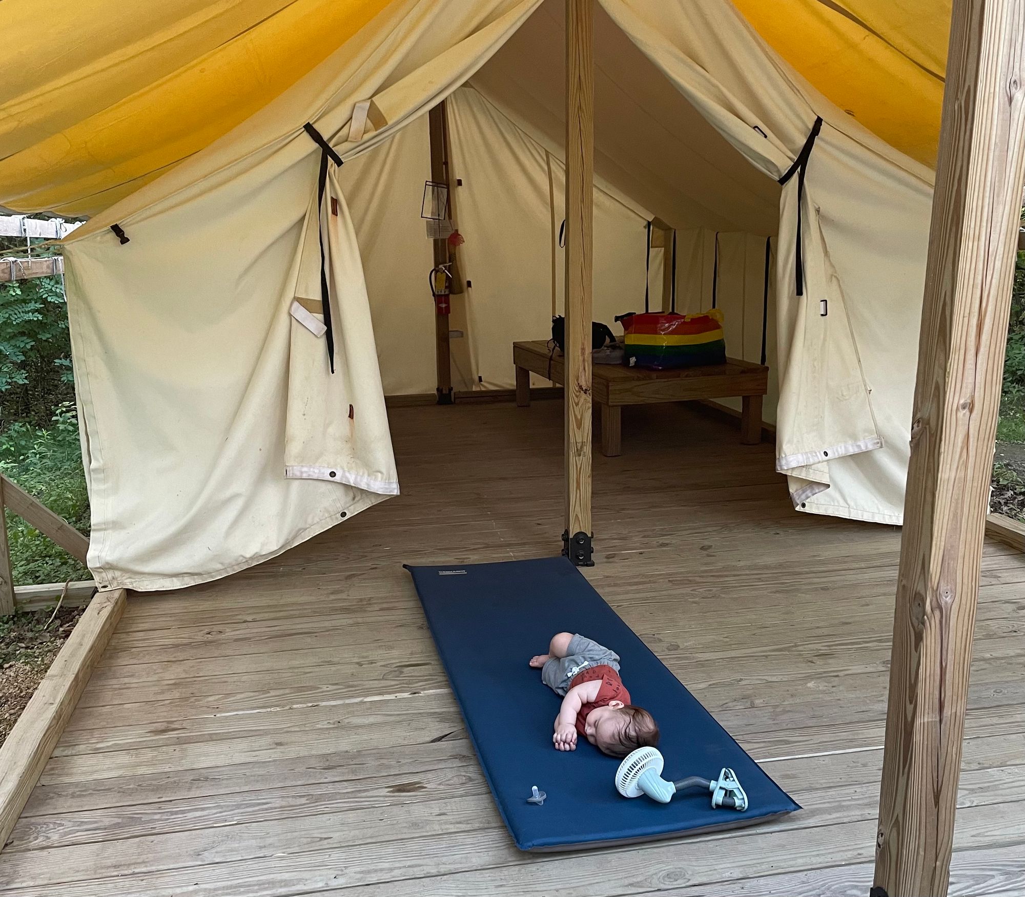 5 month old baby camping at Afton State Park