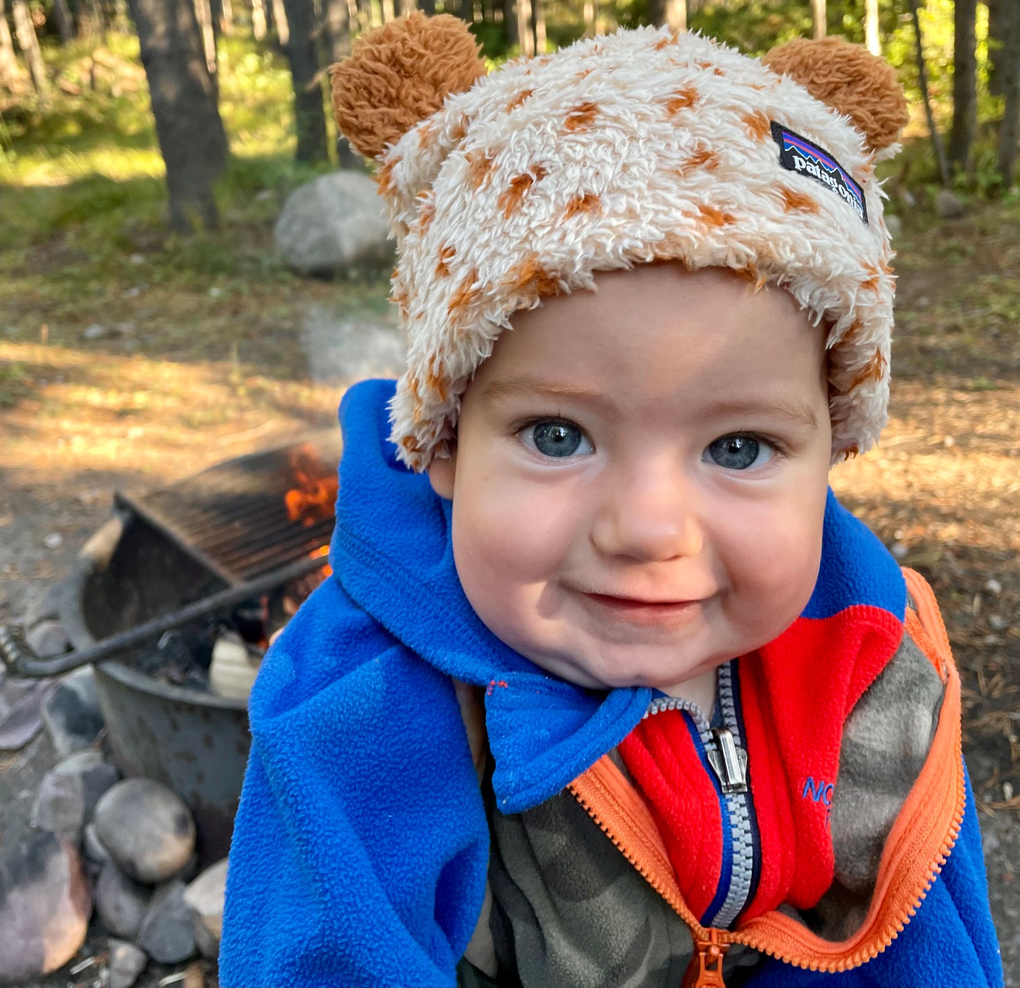  6 month old baby tent camping at Grand Tetons National Park