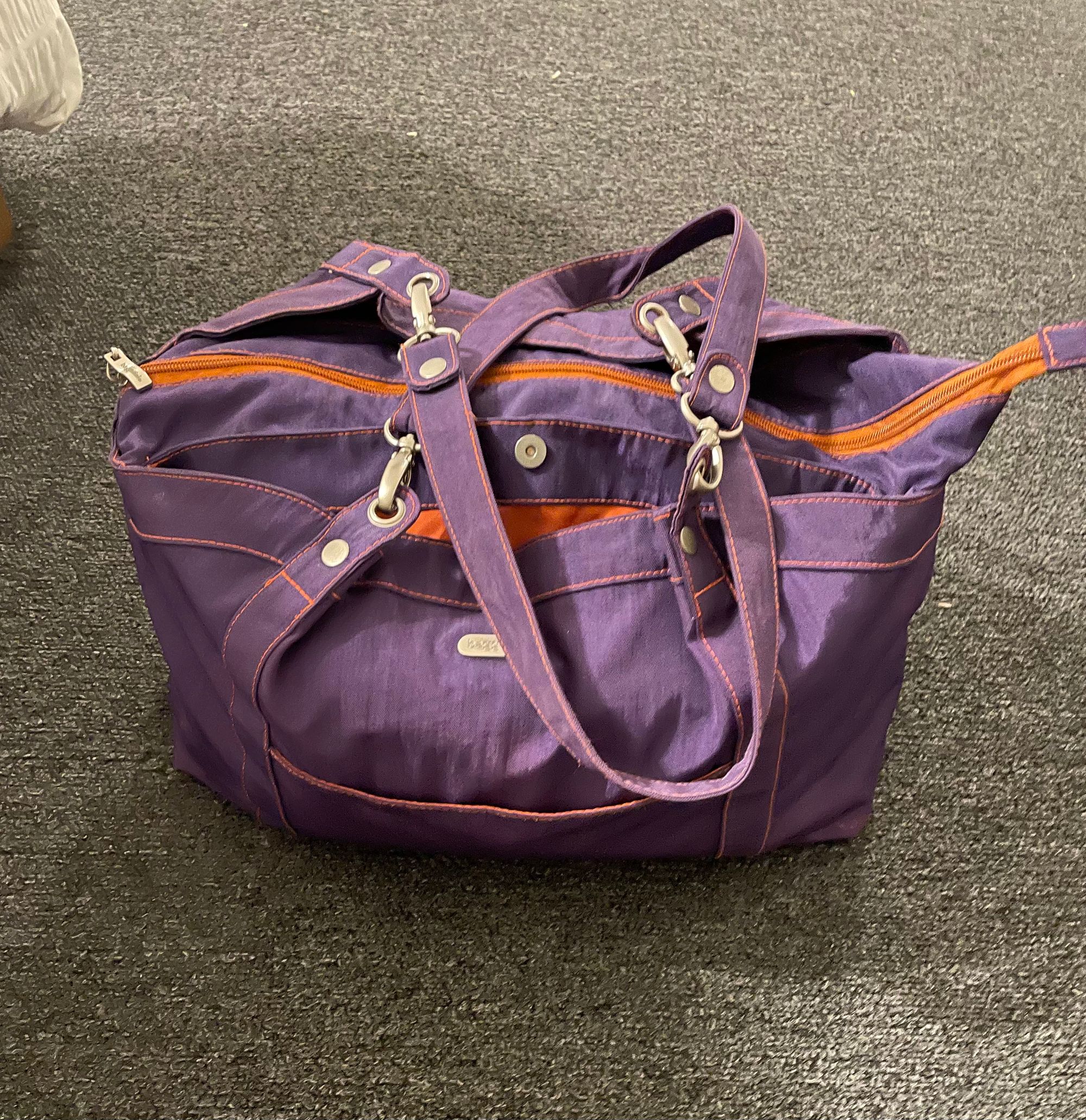 Carry on bag for traveling with an infant