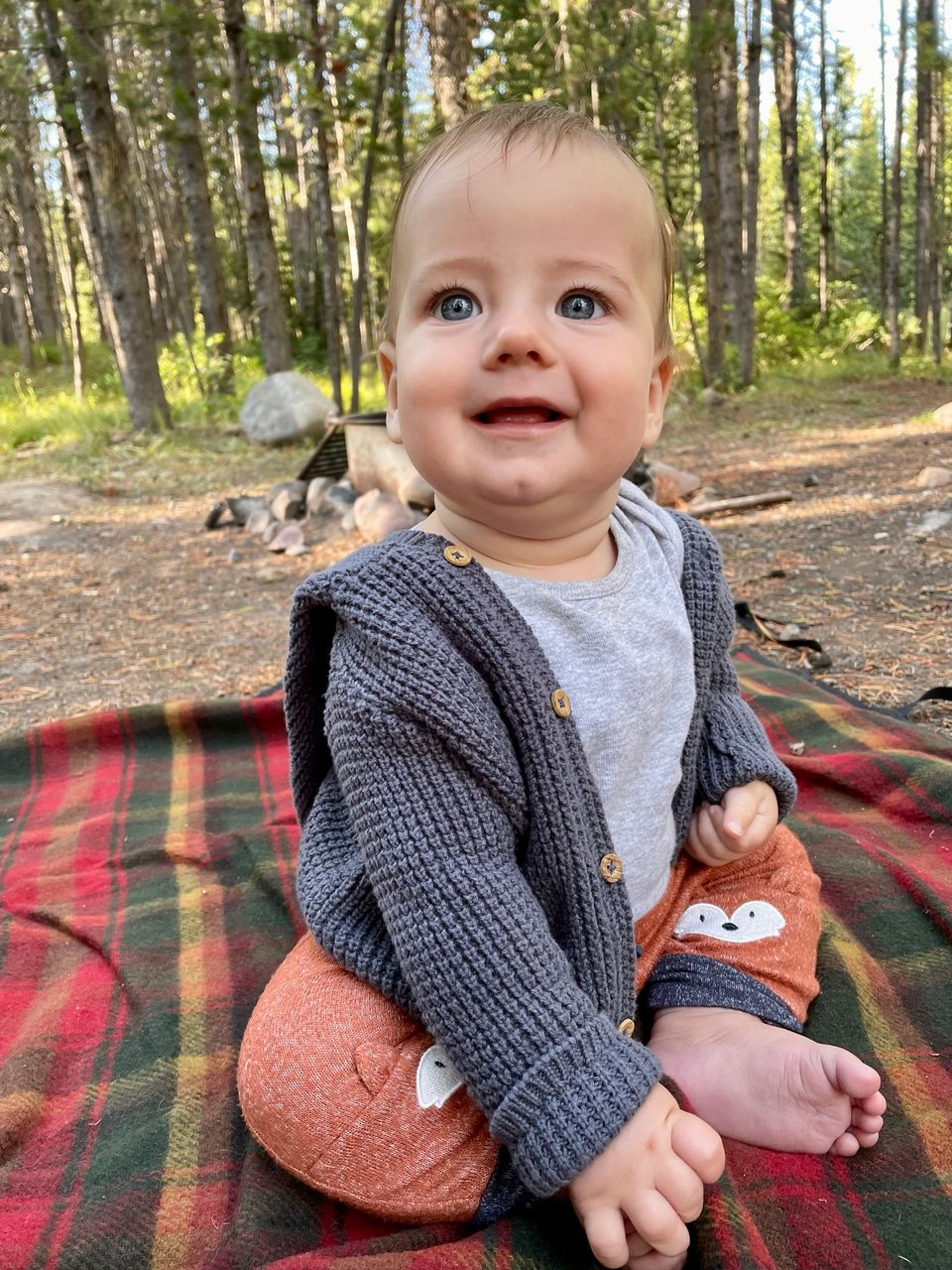 6 month old baby on a camping trip, Grand Teton National Park