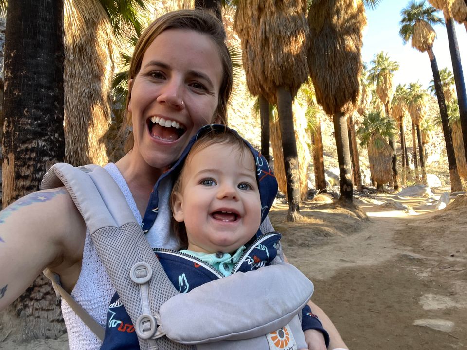 Mother and baby in Indian Canyon, Palm Springs, CA